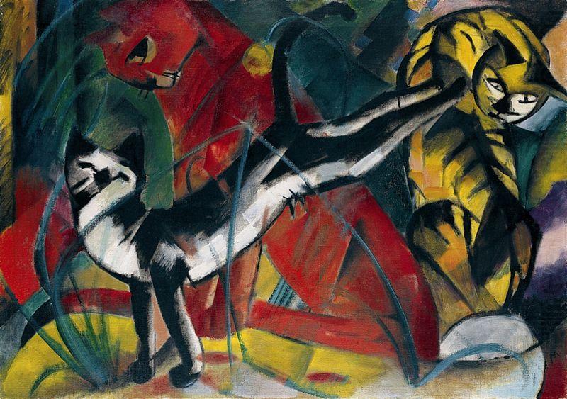 Three cats, Franz Marc